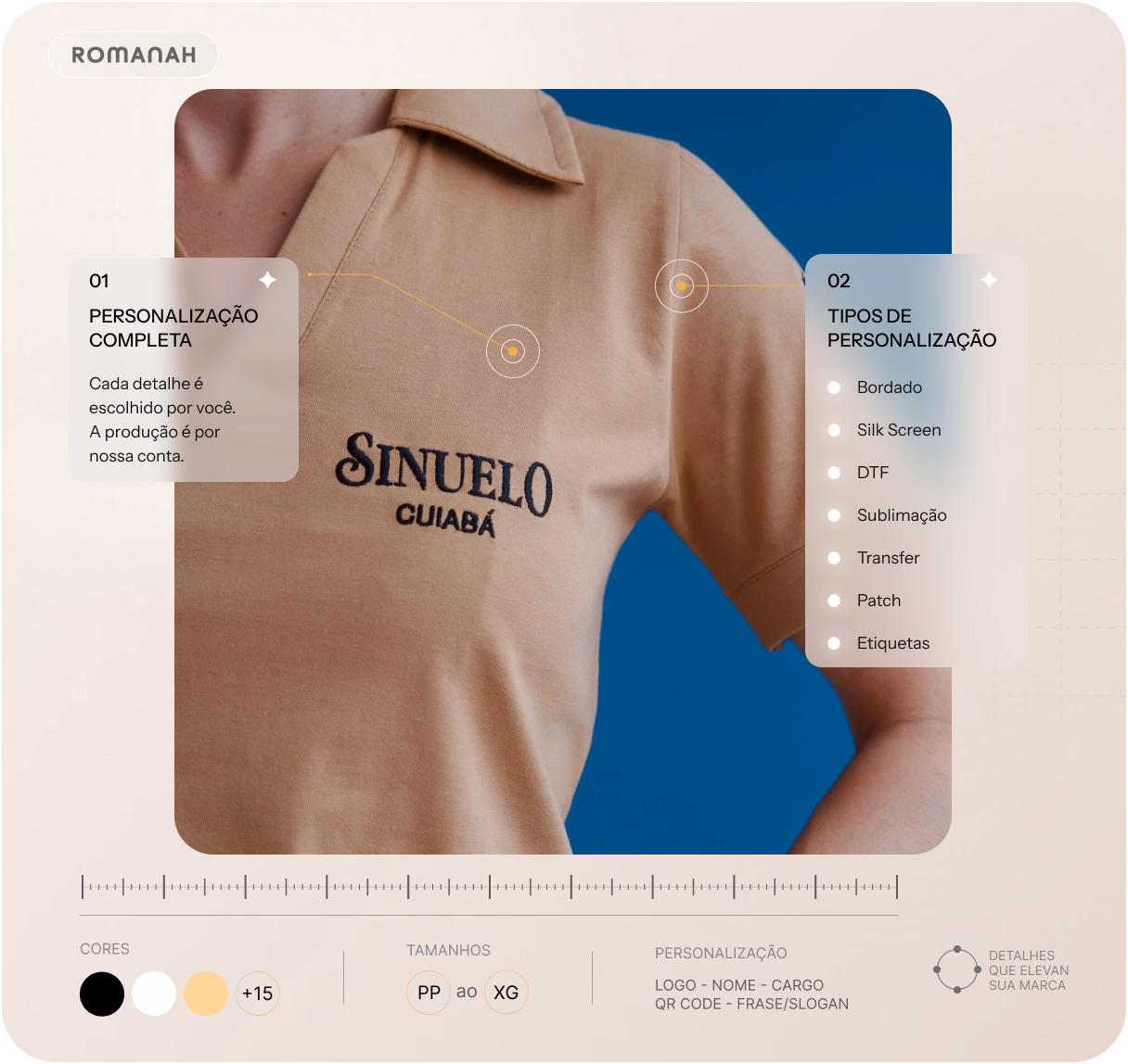 Projeto técnico de uniforme personalizado com bordado
